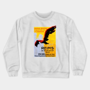 1910 Air Show in Reims France Crewneck Sweatshirt